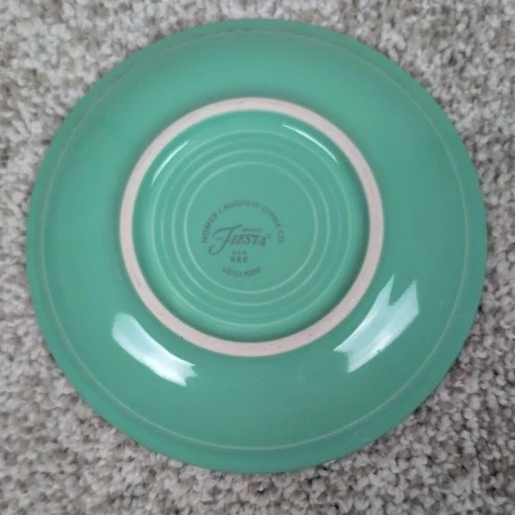 Fiesta Green Saucer Dish Homer Laughlin China Lead Free 6 inch - Picture 2 of 4